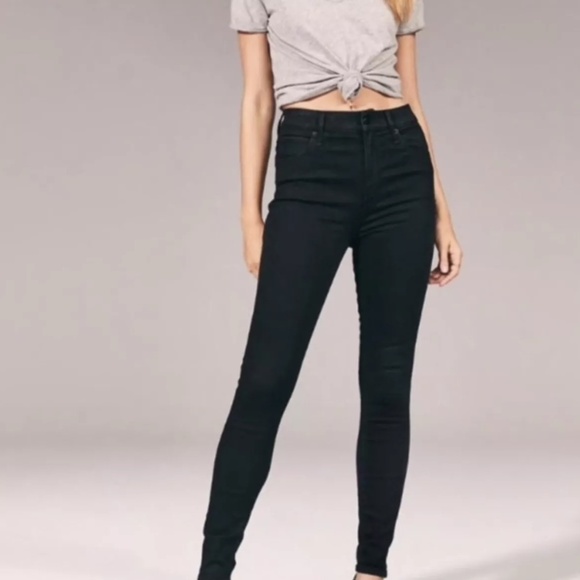 Abercrombie & Fitch Denim - Abercrombie & Fitch Simone High Rise Super Skinny Black Jean